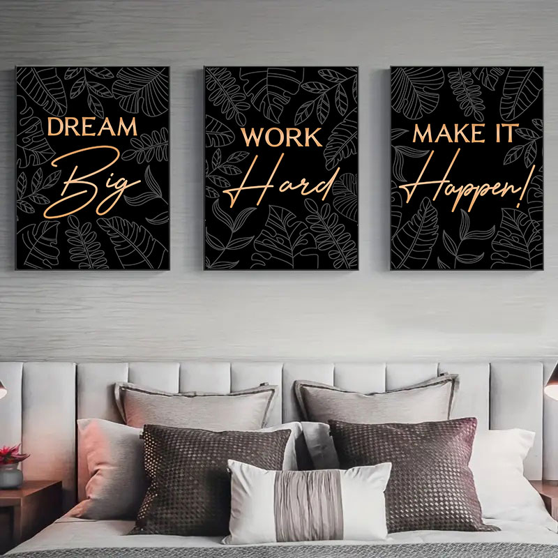 Home Office Room Inspiration - Kutipan Inspirasional Modern Seni Kanvas Cetak