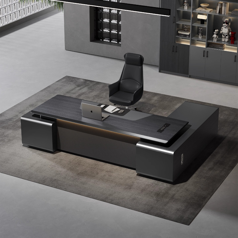 Home Office Work Table - Meja Komputer Bentuk L Mewah Dengan