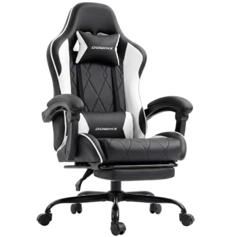 Ergonomic Office Chair - Kursi Gaming dengan Sandaran Kaki, Kursi