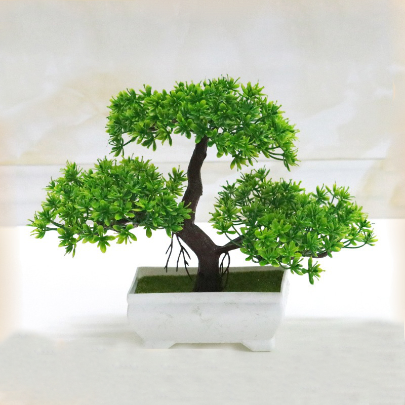 Home Office Layout - Tanaman Palsu Bionik Plastik Bonsai Buatan