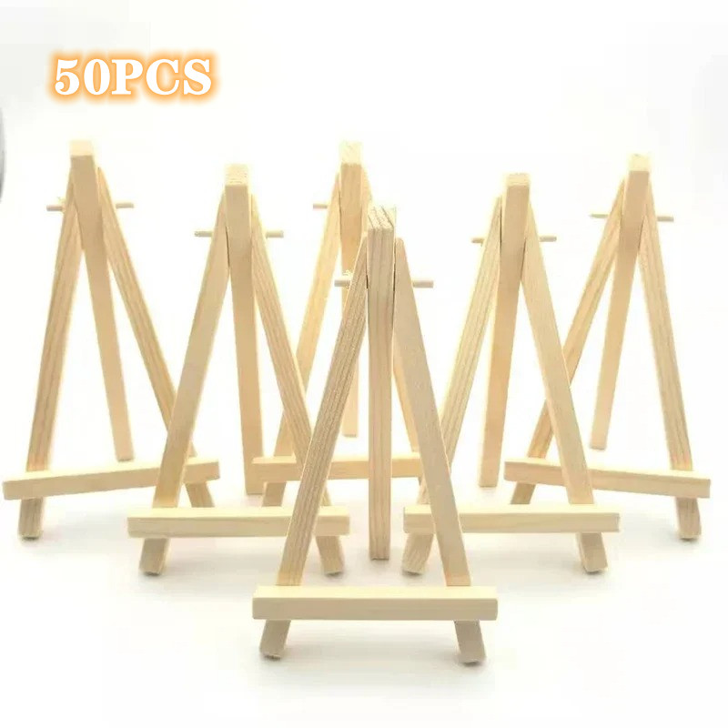 Document Holder Stand - 50/10 buah kayu Mini bingkai kuda-kuda