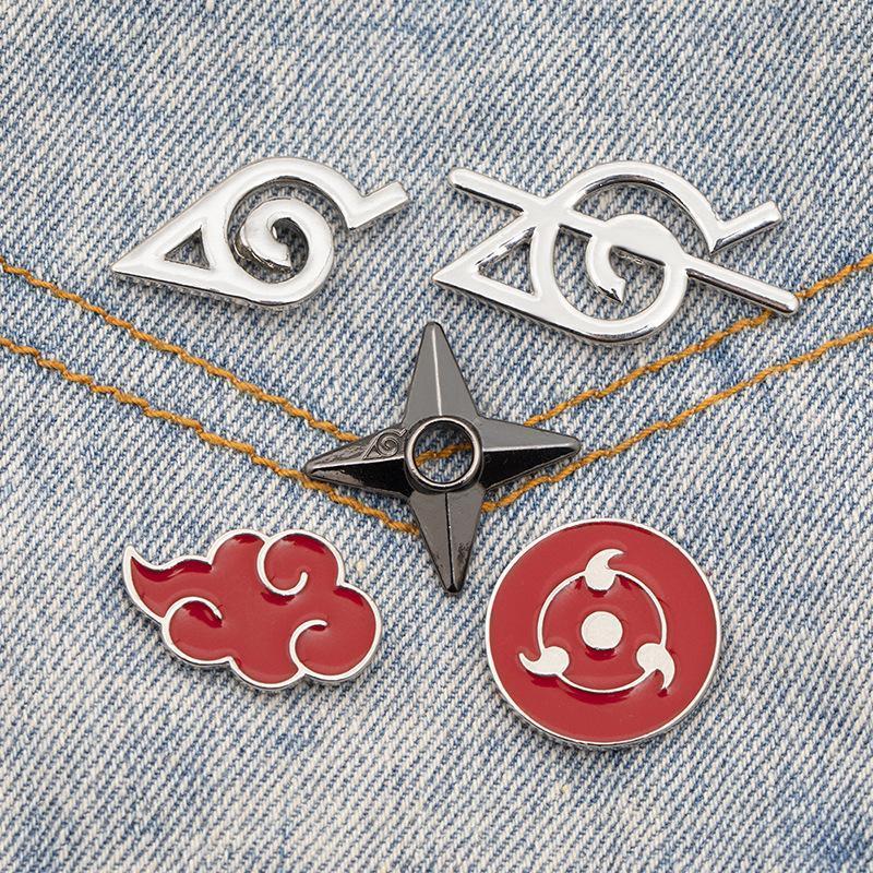 Home Office Or - Bros Pin Logam Naruto Akatsuki Awan