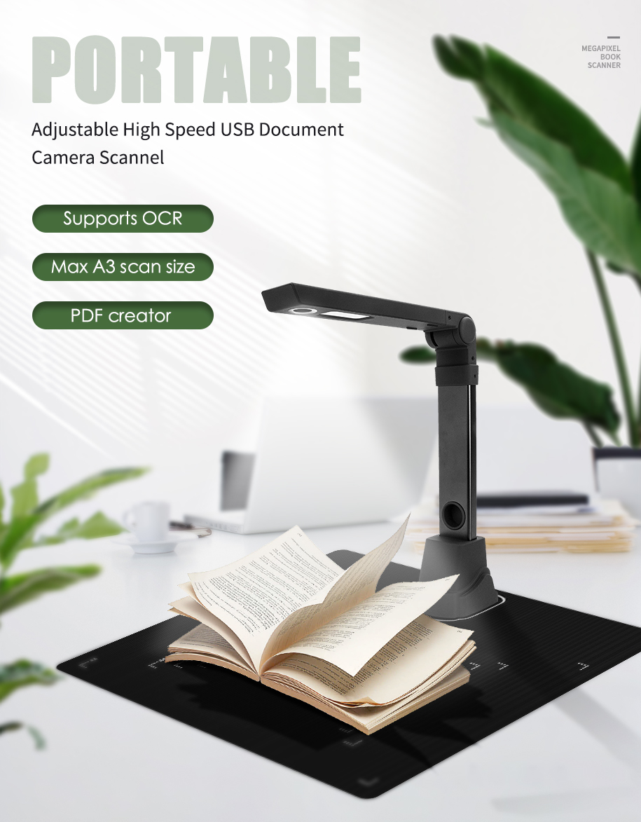 Pemindai Buku Otomatis Kecepat - Document Scanner Portable ulasan dan harga