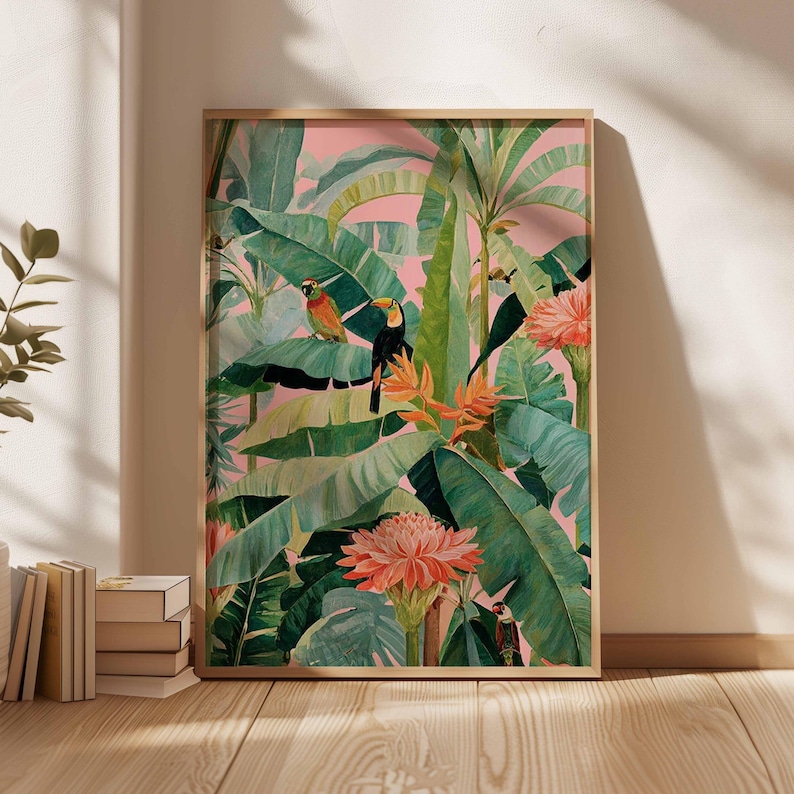 1 Buah Poster Kanvas Tropis Re - Home Office Or ulasan dan harga