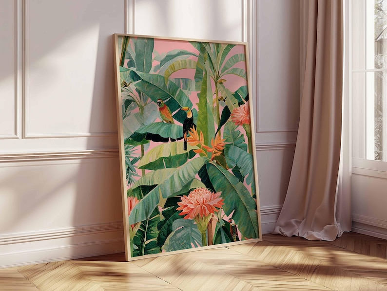 1 Buah Poster Kanvas Tropis Re - Home Office Or ulasan dan harga