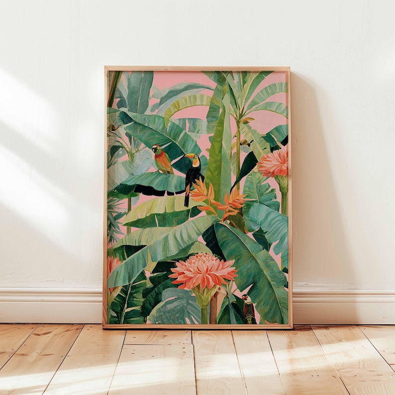 1 Buah Poster Kanvas Tropis Re - Home Office Or ulasan dan harga