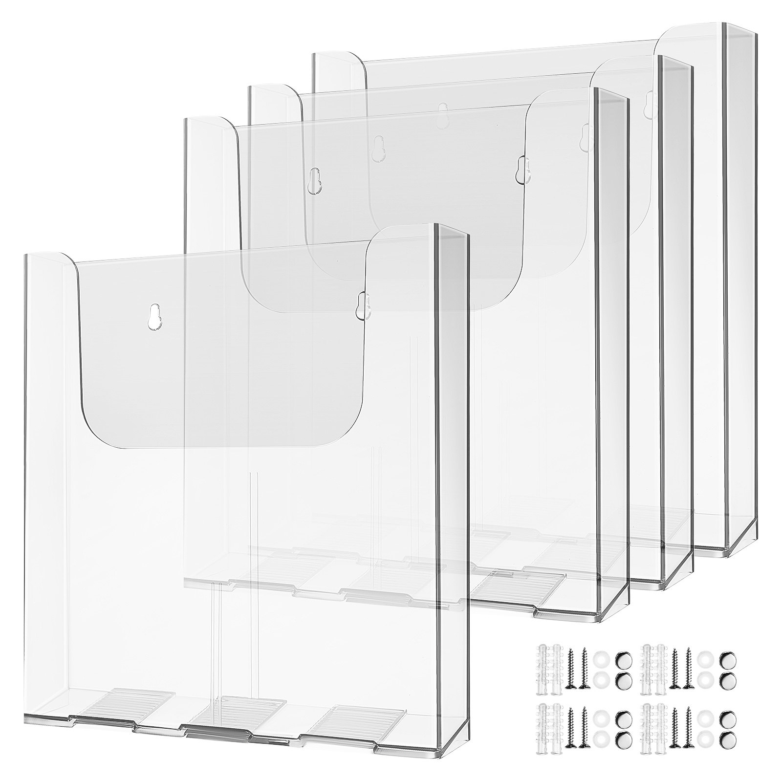 4 Buah Rak Majalah Akrilik unt - Document Holder Stand ulasan dan harga