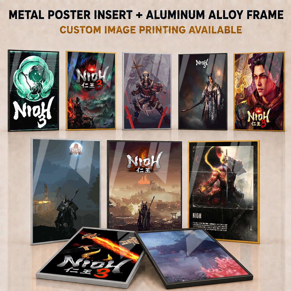 Poster Logam Nioh dengan Bingk - Home Office Room Inspiration ulasan dan harga