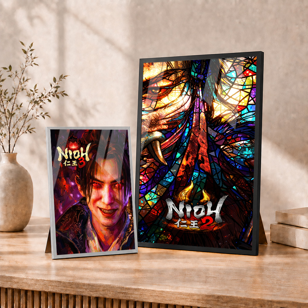 Poster Logam Nioh dengan Bingk - Home Office Room Inspiration ulasan dan harga
