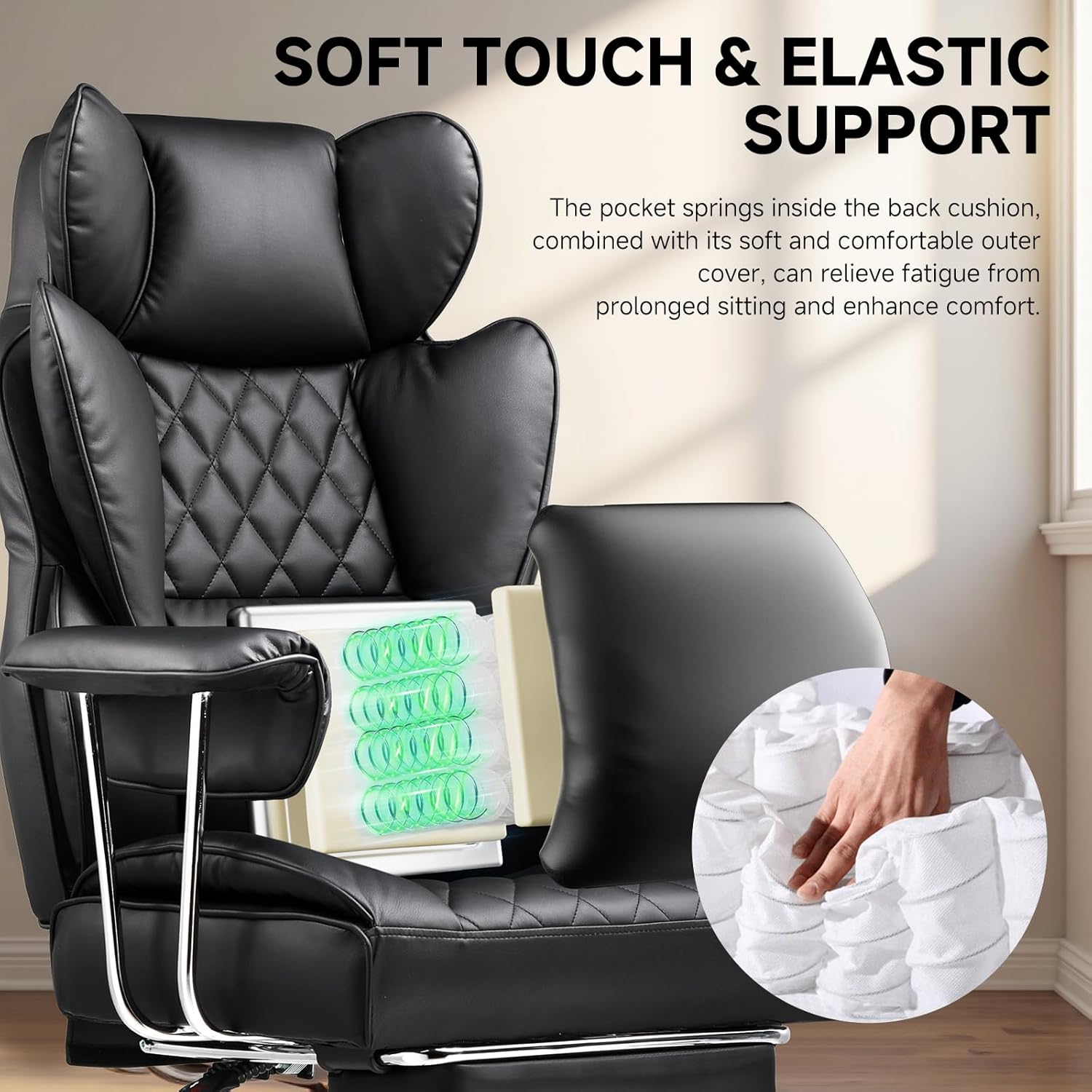 Kursi Kantor Besar dan Tinggi  - Ergonomic Office Chair ulasan dan harga