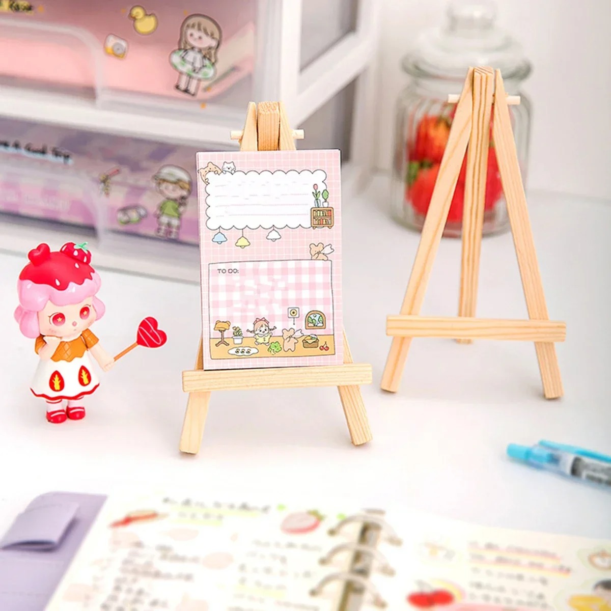 50/10 buah kayu Mini bingkai k - Document Holder Stand ulasan dan harga